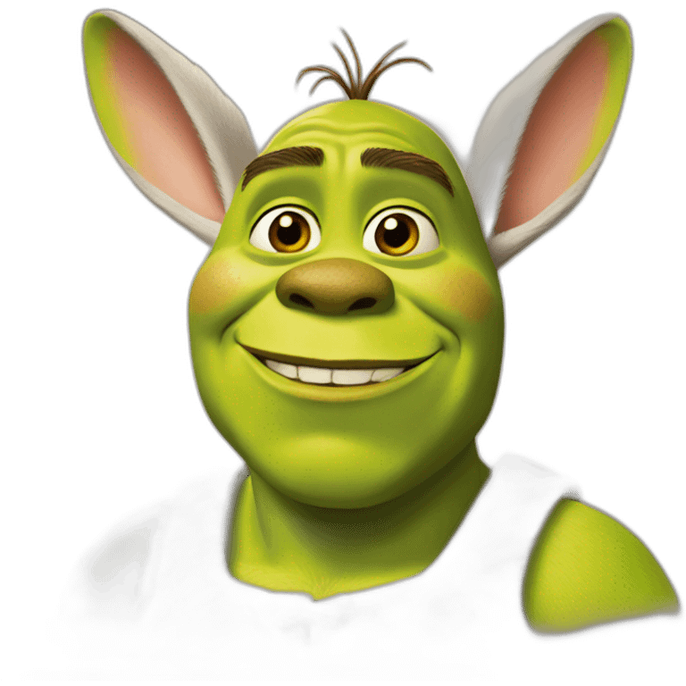 shrek with rabbit emoji