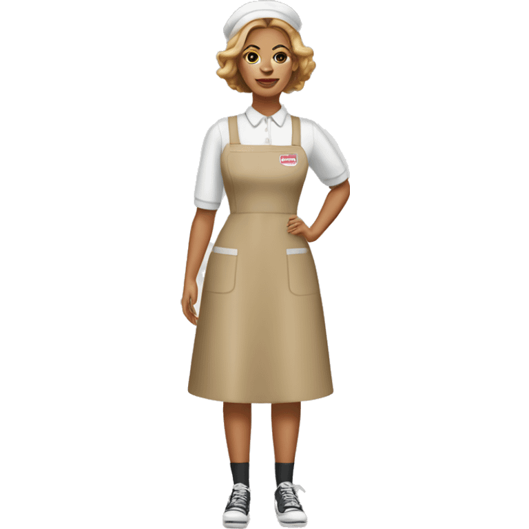 Beyoncé wearing a lunch lady outfit  emoji