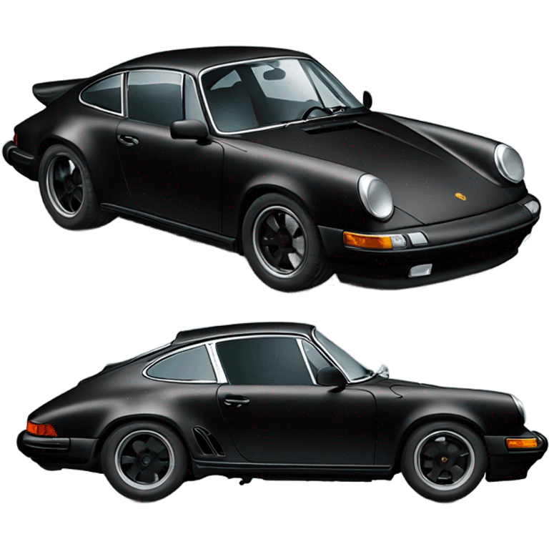 black Porsche 911 do it again make the logo a bit more visible emoji