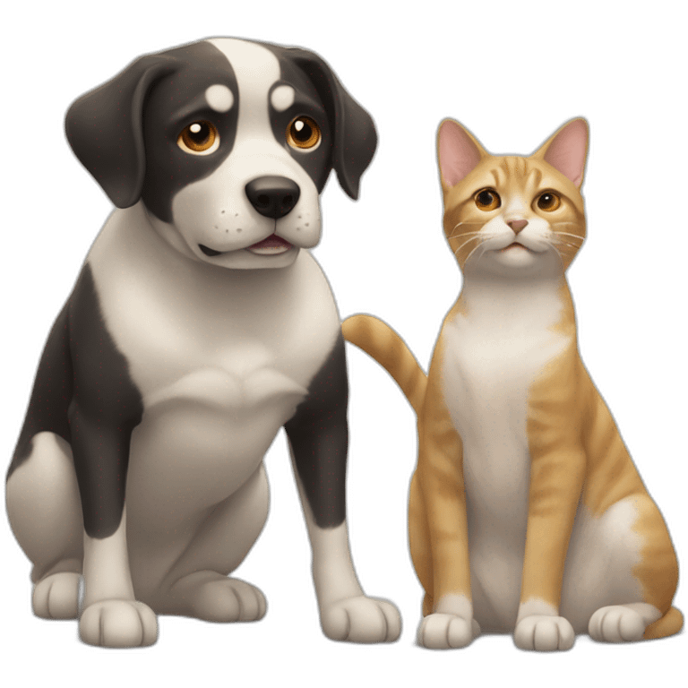 Chien et chat emoji