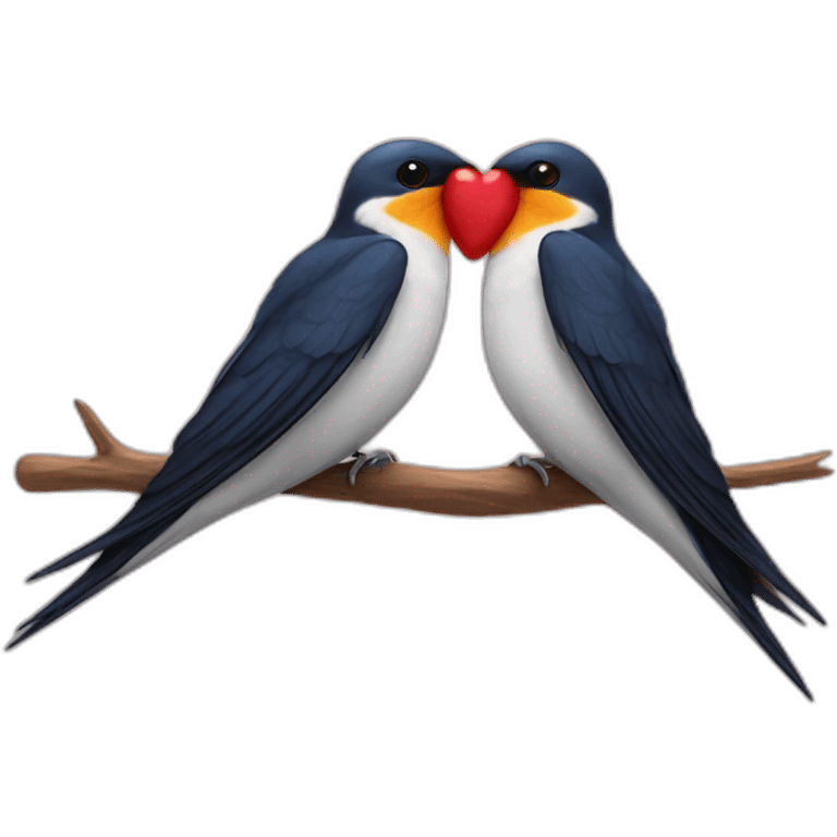 2 swallows in love emoji