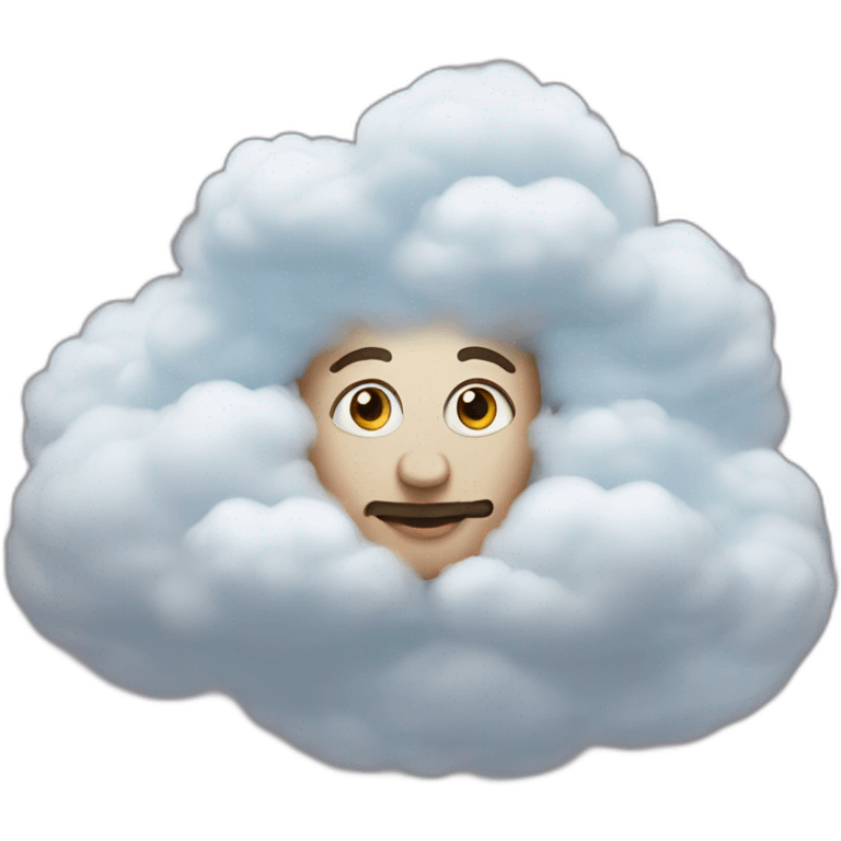 portrait in a cloud emoji