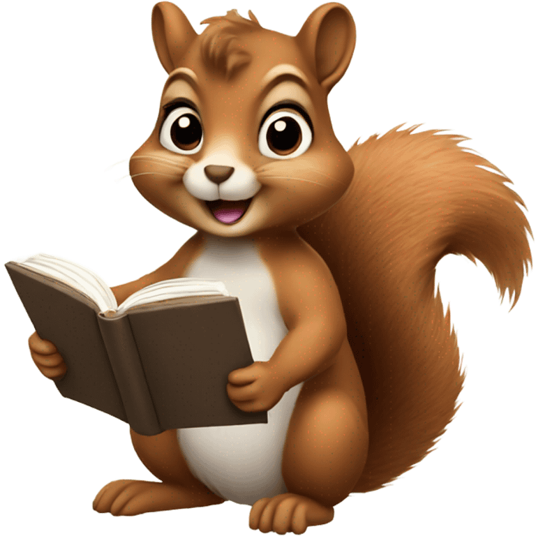 squirrel with a book emoji