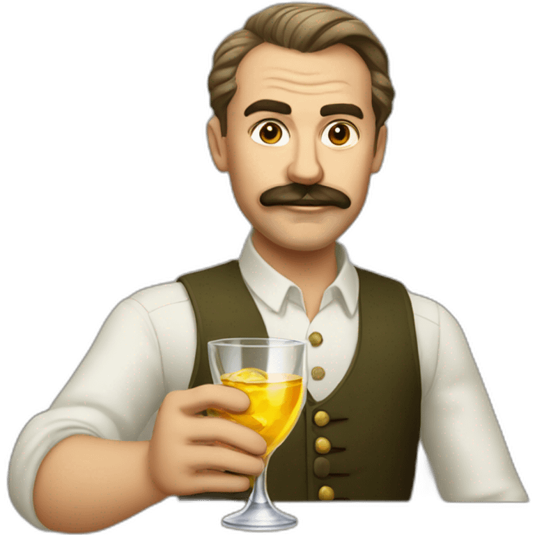 Joseph Staline with a glass of vodka in his hand emoji