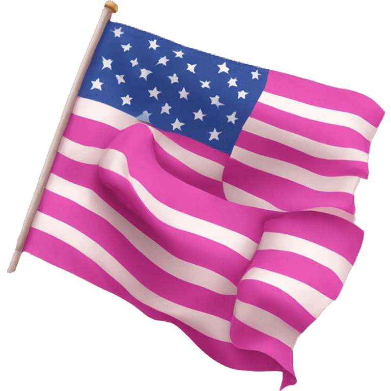 Pink American flag  emoji