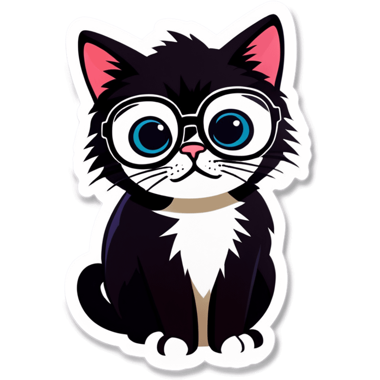 Nerdy cat  emoji