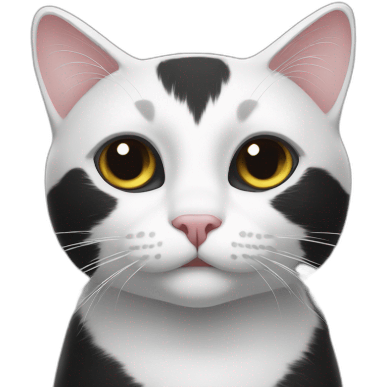 White and black cat emoji