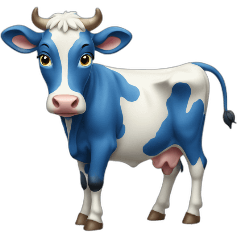 Blue cow emoji