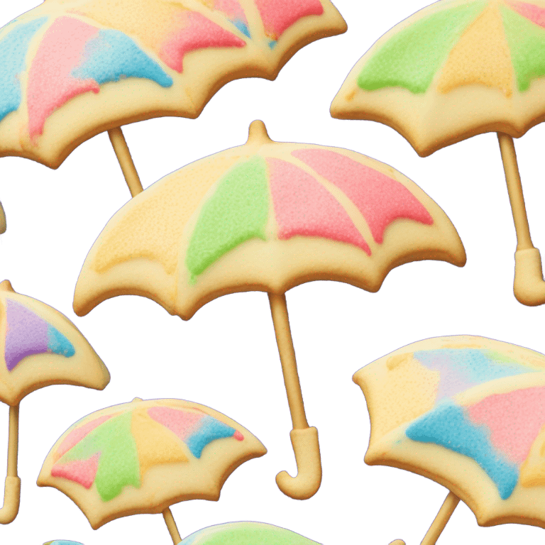 Sugar cookie with with umbrella   emoji