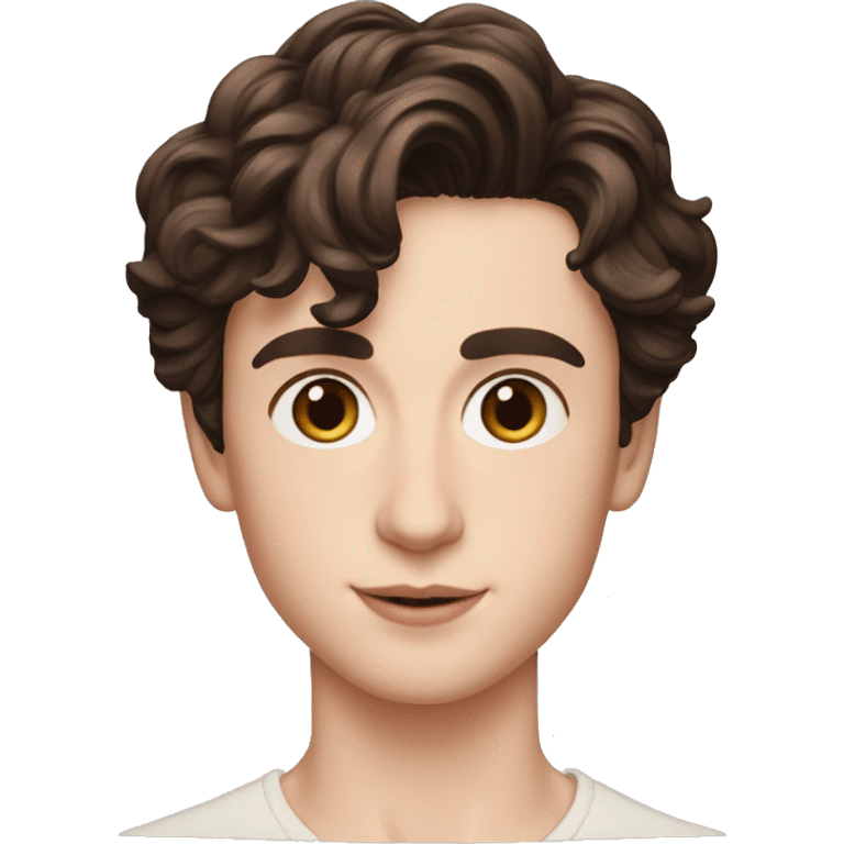 Memoji of Androgyneous, Pixie Cut, Timothee Chalamet emoji