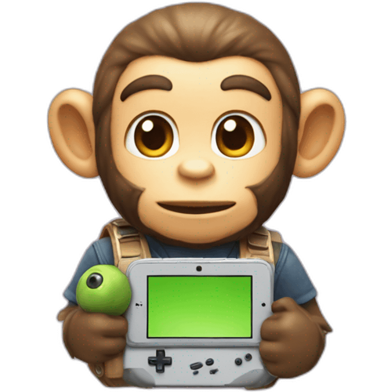 Nintendo switch with a spacemonkey emoji