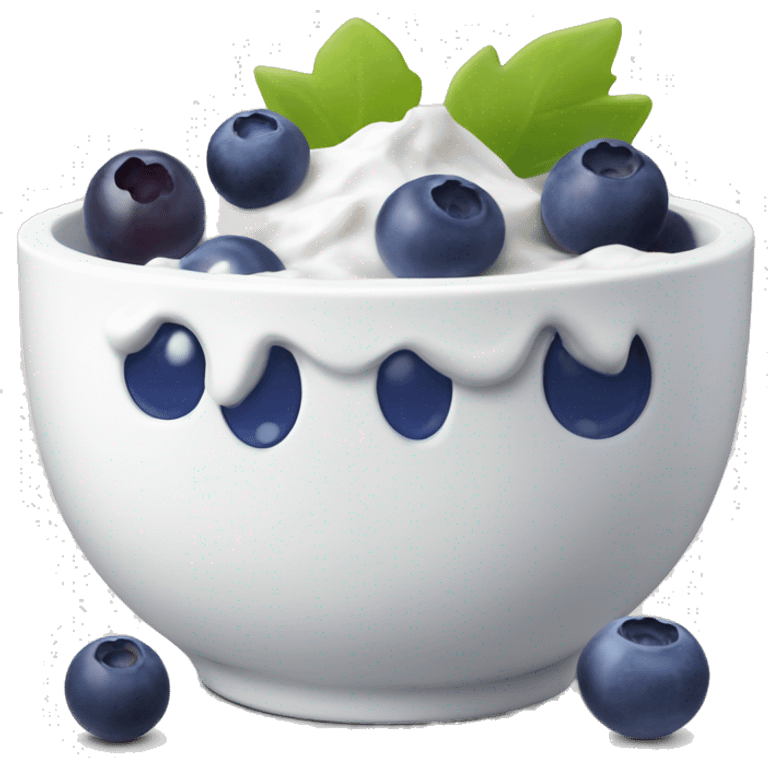 yoghurt bowl with grapes and blueberries emoji