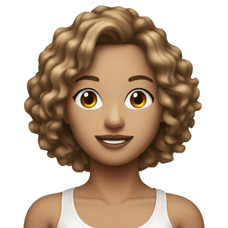 hip hop dancer white brown hair emoji