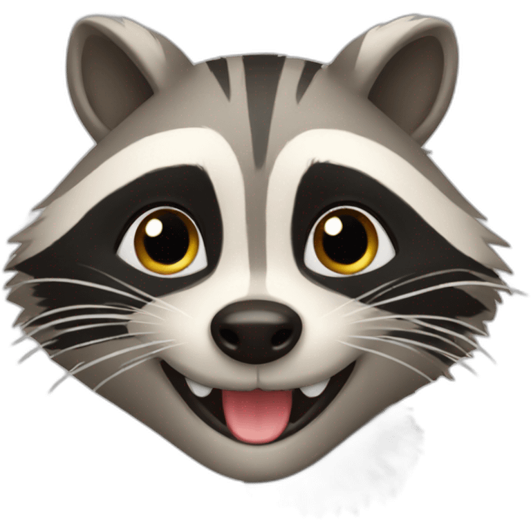 happy raccoon emoji