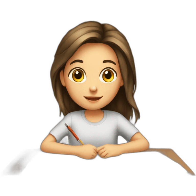 Study and girl emoji