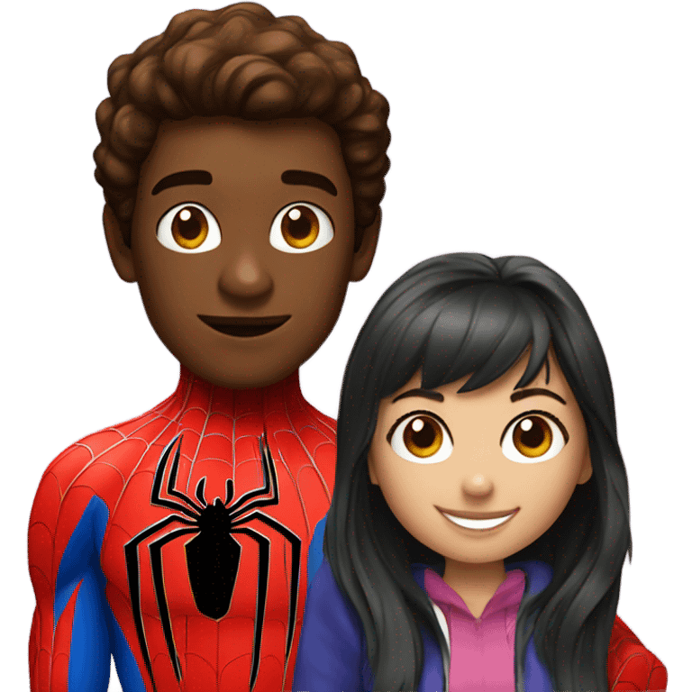 Spiderman and girl emoji