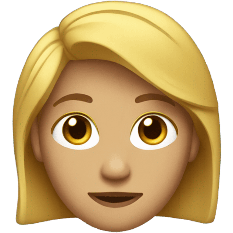 Un persona con el pelo rubio oscuro emoji