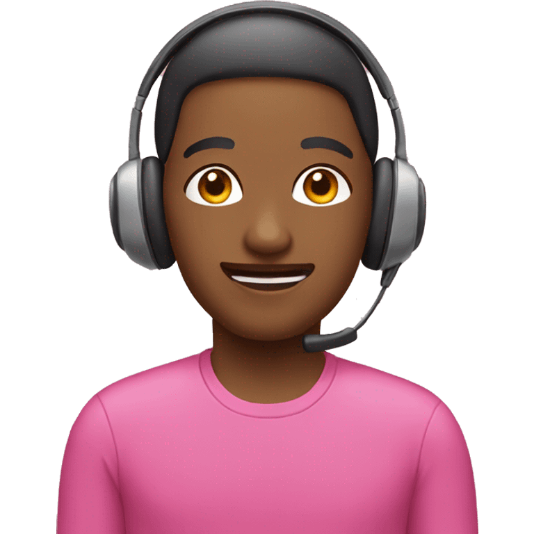 Pink headset  emoji