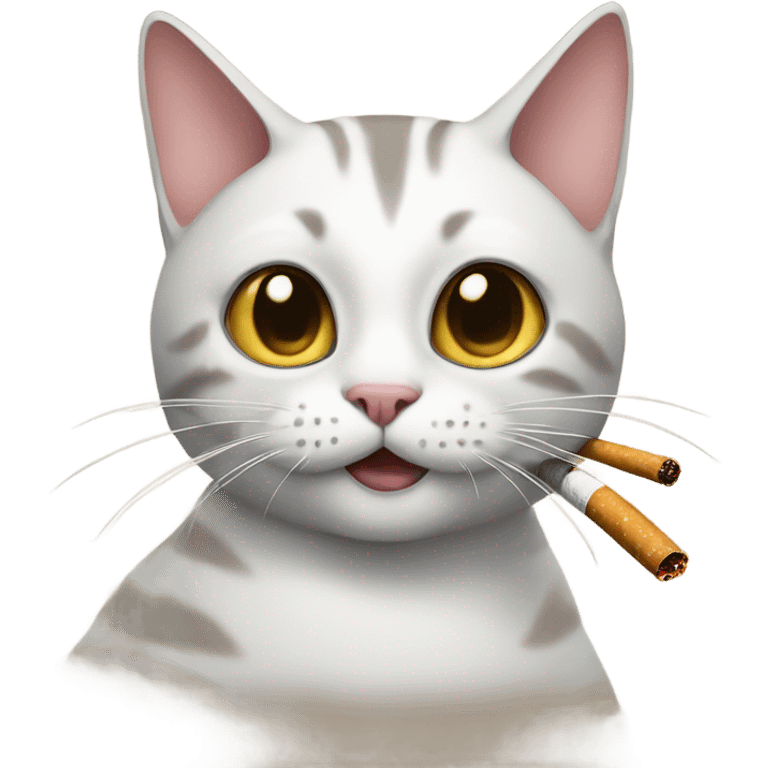 Cat with a cigarette emoji