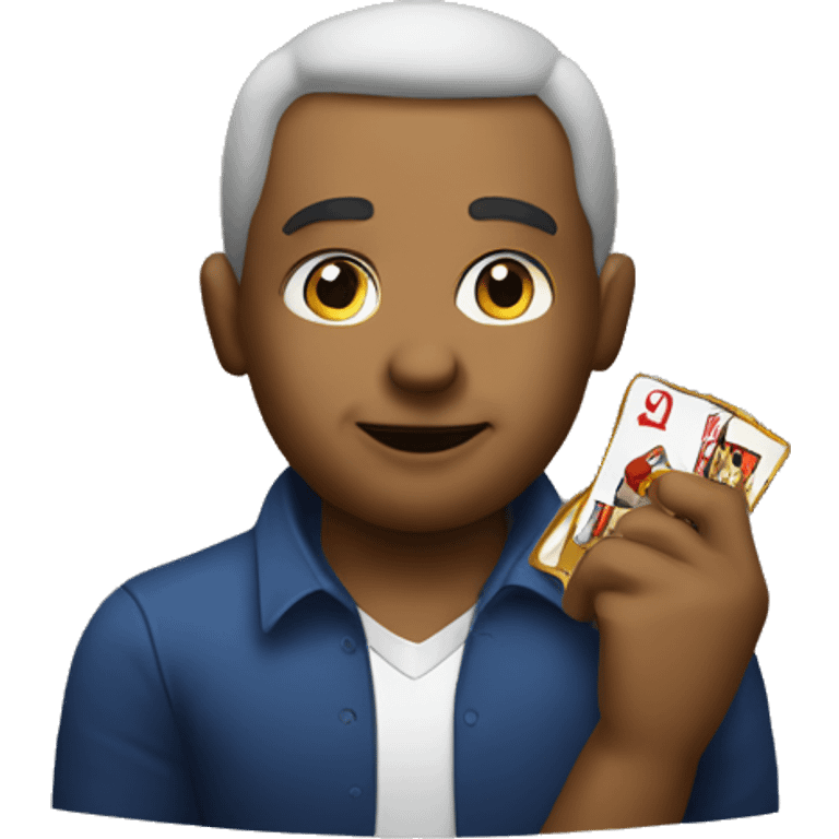 Gambler at sports game emoji