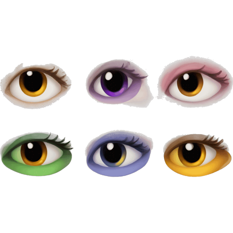 eyeshadows with 4 colors emoji