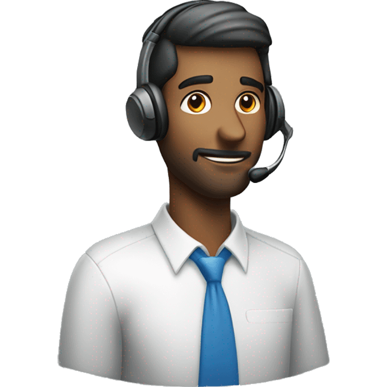 call center customer support man emoji