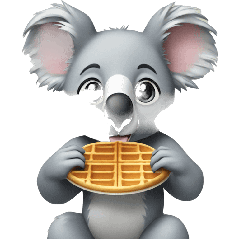 Koala eating a waffle  emoji