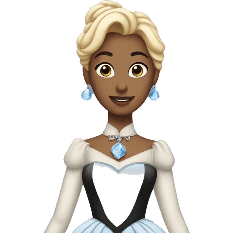 Cinderella wearing black choker emoji