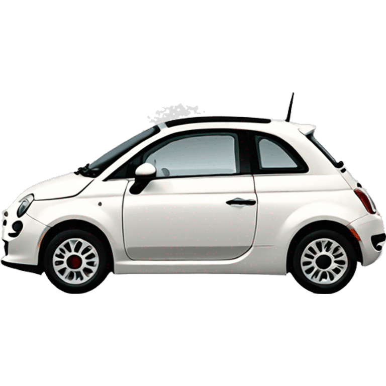 Fiat 500 2014 white emoji