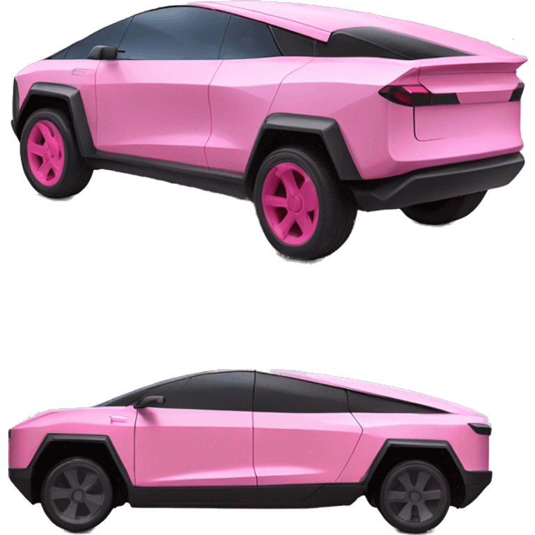 a pink tesla cybertruck  emoji