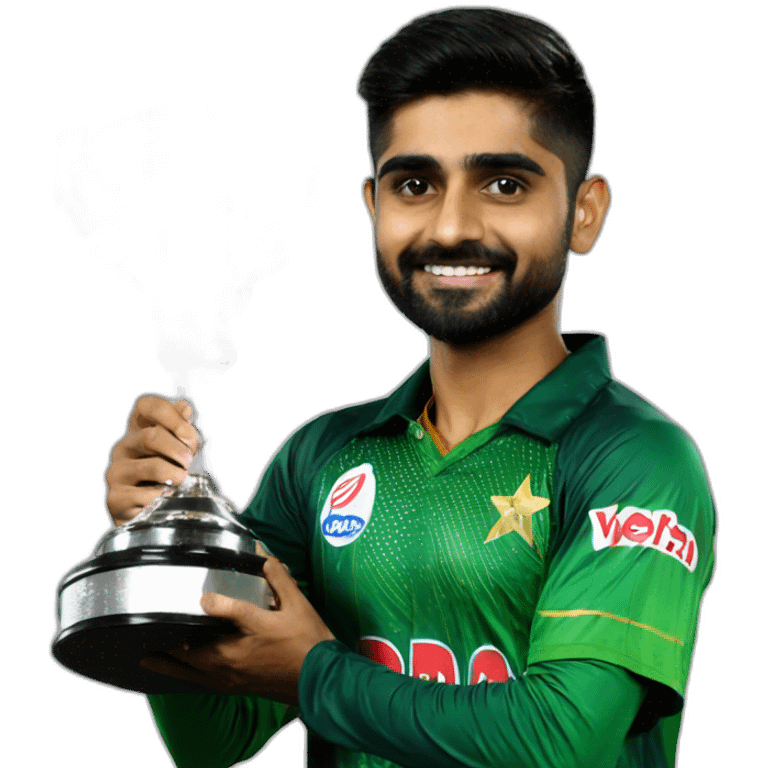 babar azam lifting trophy emoji