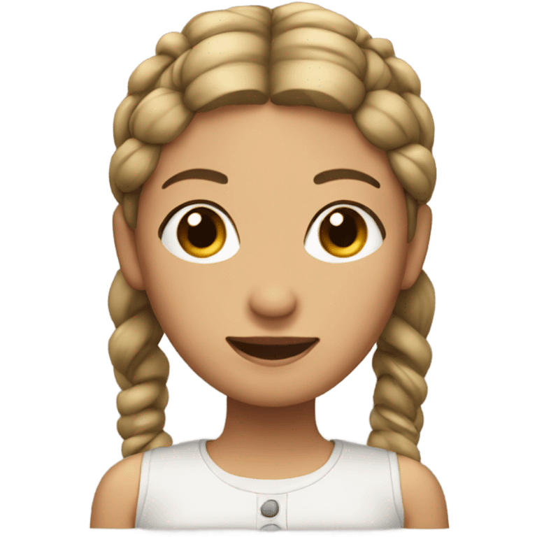 a woman with pigtails emoji