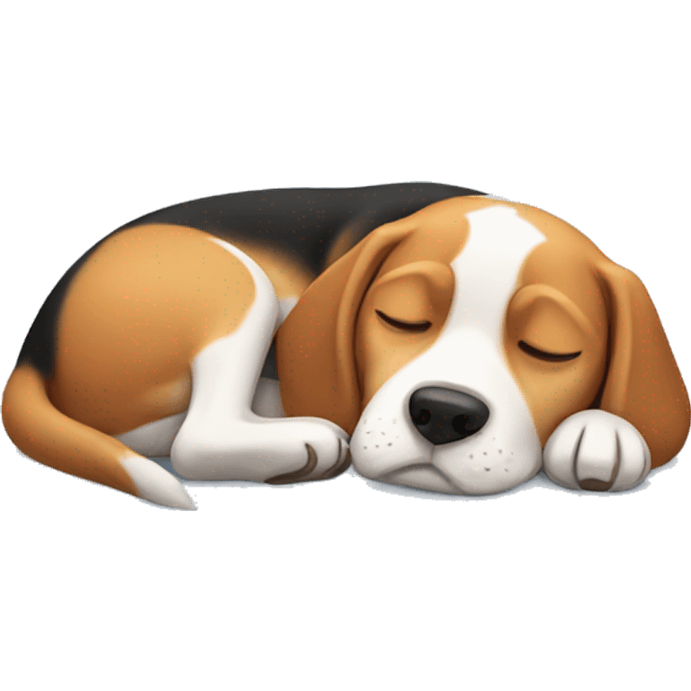 beagle dog sleeping emoji