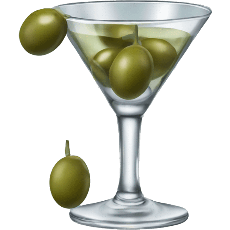 Martini glass with olives   emoji