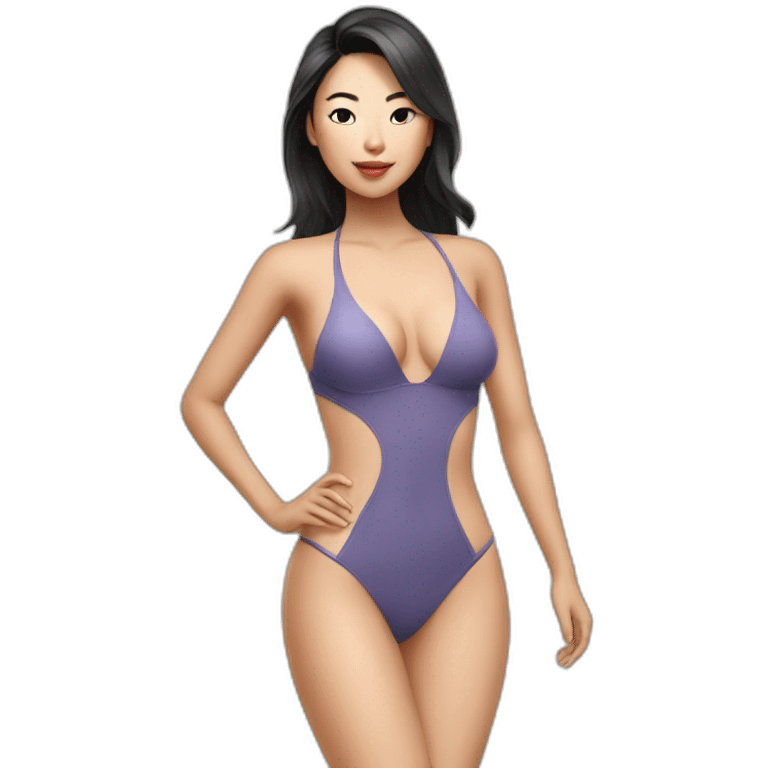 Sexy Asian woman wearing swimsuit emoji