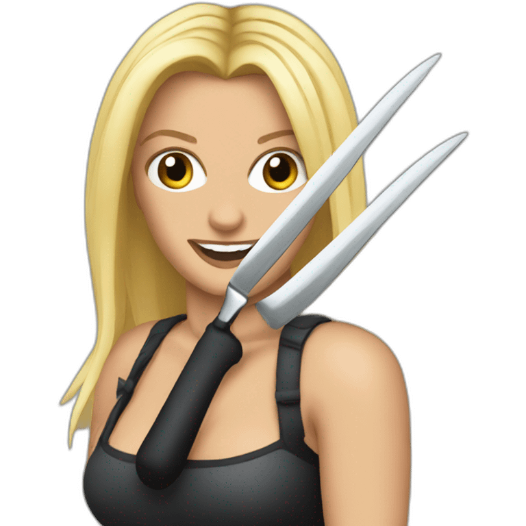 britney spears holding knives emoji