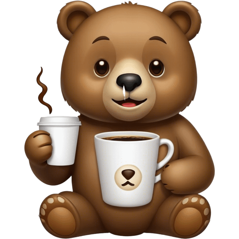 bear with coffe emoji