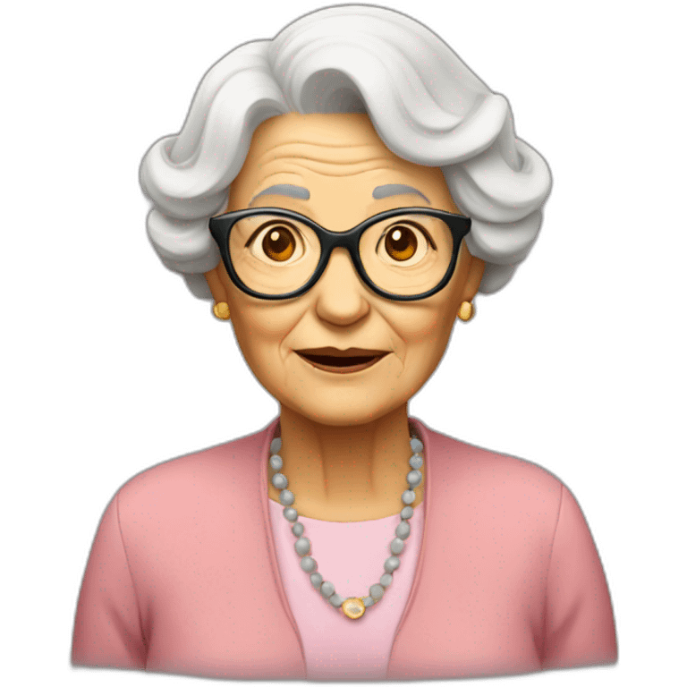 Old cool lady emoji