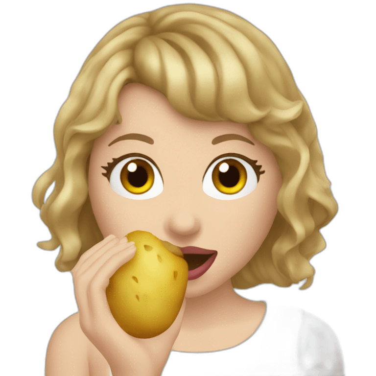 Taylor swift eating potato emoji