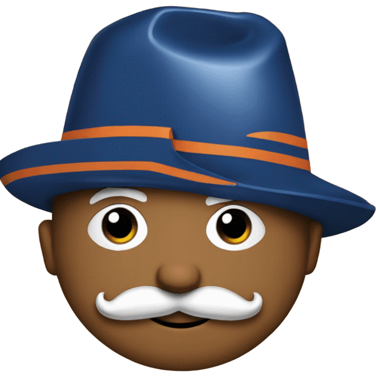 Edmonton Oilers sticker with a mustache emoji