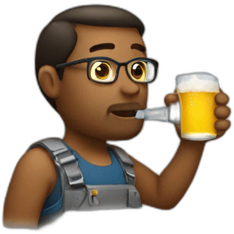 programmer drinking a emoji