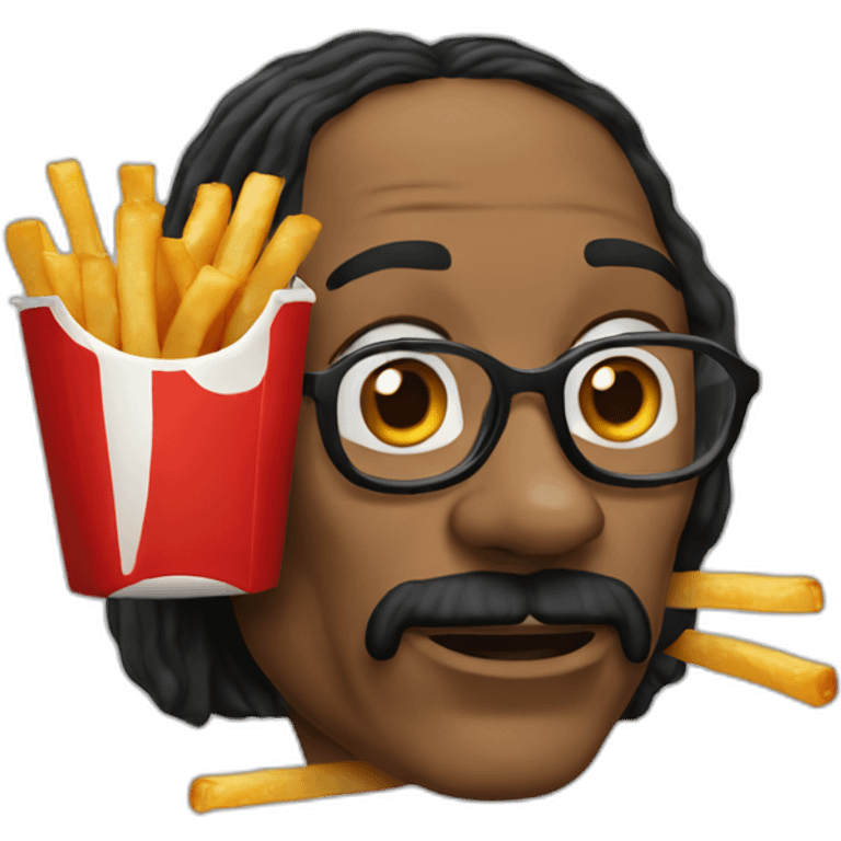 snoop dog eating fries emoji