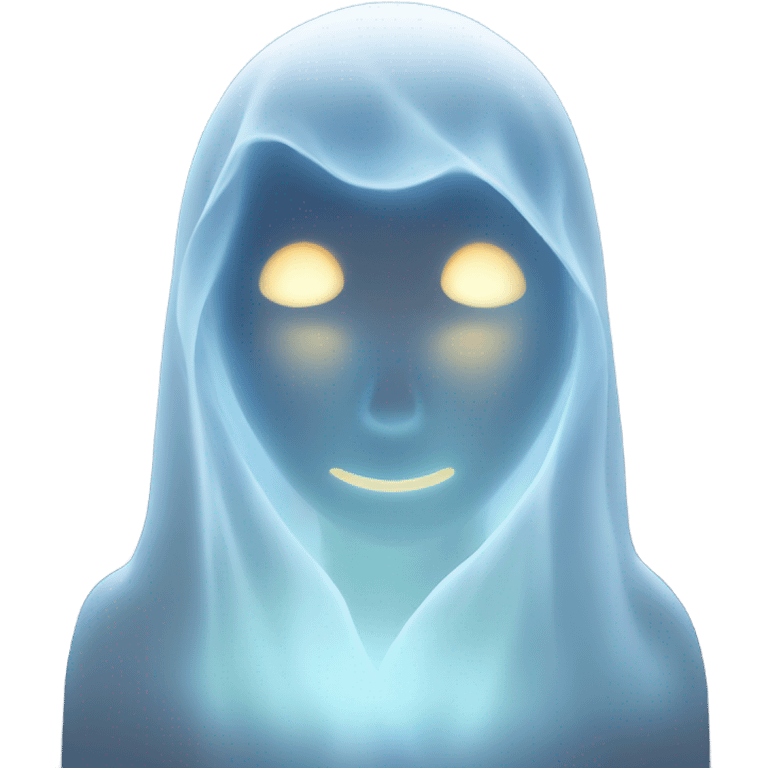 An ghost like AI talking emoji