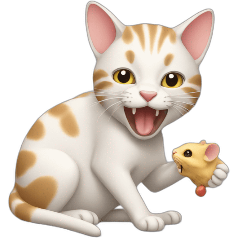 cat-eating-mouse emoji