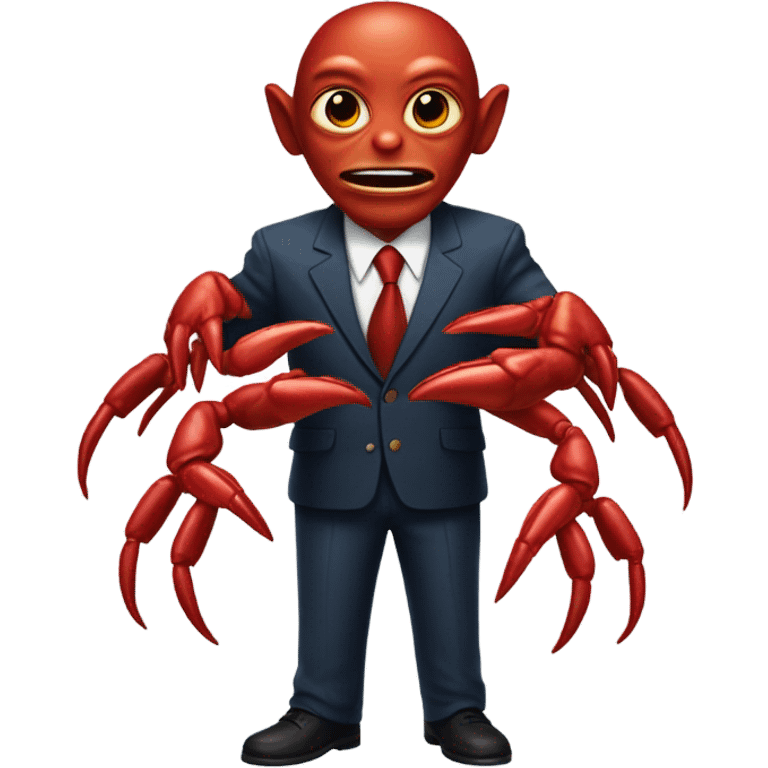 alien red man crab president emoji