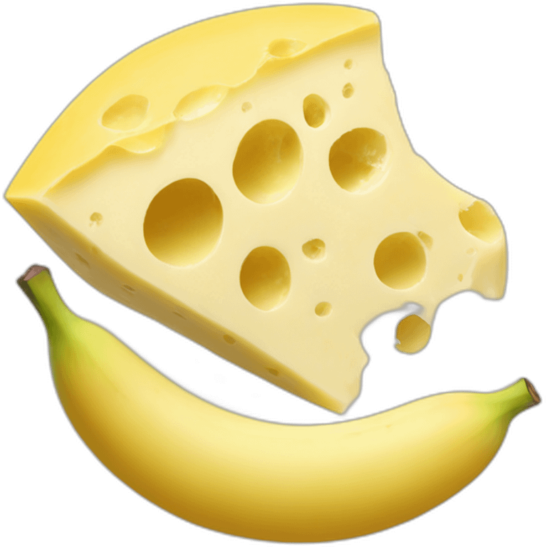 cheese inside of banana emoji