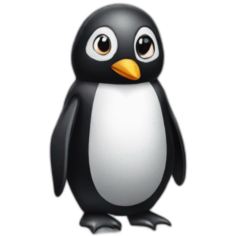 Gothic penguin with gla emoji