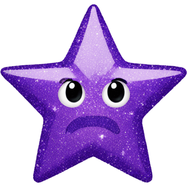 Purple glitter star emoji