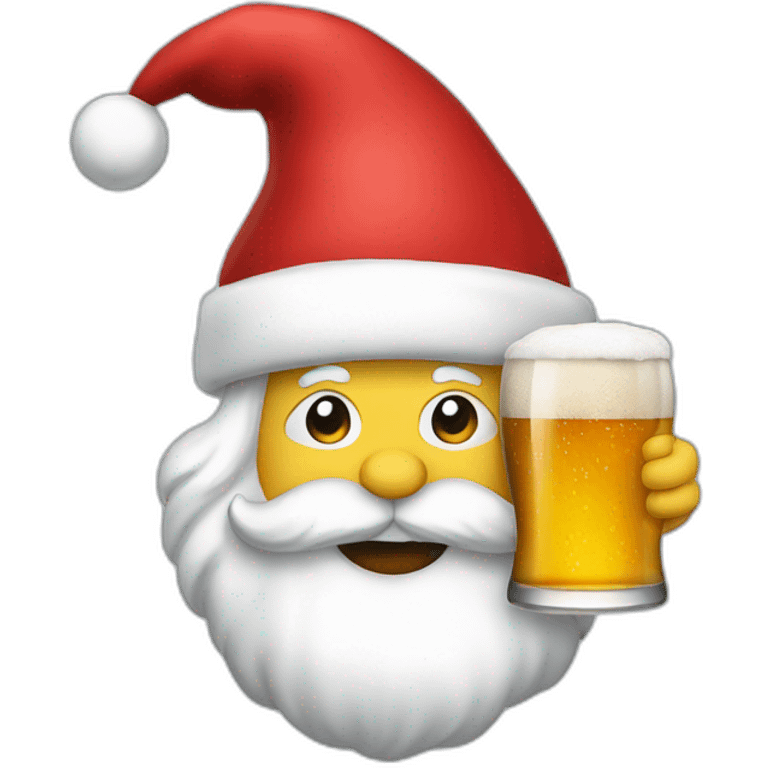 Santa beer emoji