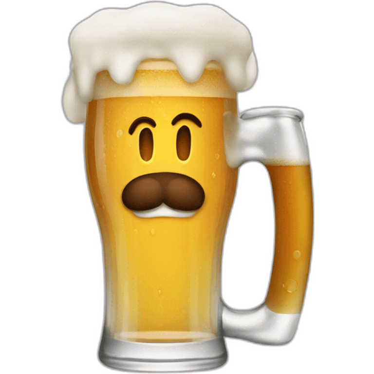 Mario drink beer emoji